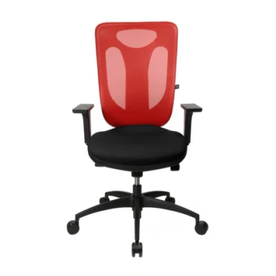 Afbeelding van Topstar Net Pro 100 inclusief in hoogte verstelbare armleuningen, bureaustoel, stof, zwart/rood, 59 x 56 120 cm