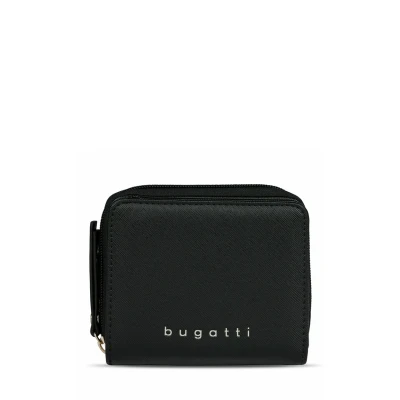 Afbeelding van bugatti portemonnee Ella Zip Around Wallet Black Saffiano zwart