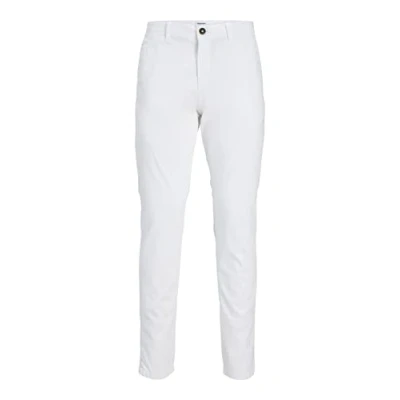 Afbeelding van JACK &amp; JONES Jstmarco JJBOWIE SA NOOS Chinobroek voor heren, wit, 32/30, 32W x 30L