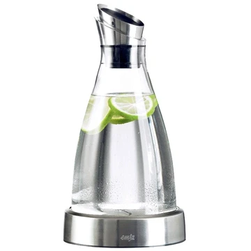 Afbeelding van Karaf Emsa flow 1 liter glas roestvrij staal