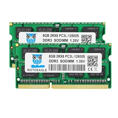 Afbeelding van Motoeagle DDR3L 1600 MHz SODIMM 16GB Kit (2x8GB) PC3 PC3L 12800S 8GB 204 pins Unbuffered Non ECC 1.35V CL11 2Rx8 Dual Rank Notebook Werkgeheugen