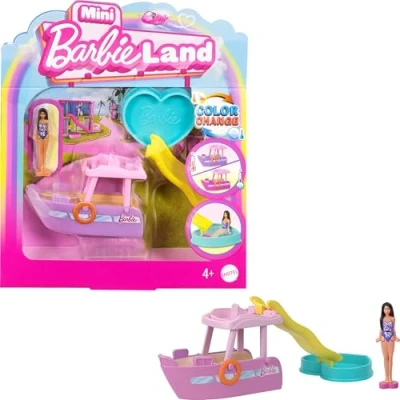 Afbeelding van Barbie Mini BarbieLand Boot met Barbiepop