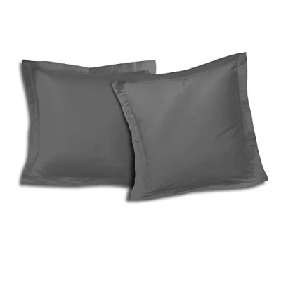 Afbeelding van Home Linge Passion 2 kussenslopen, katoen, antracietgrijs, 63 x cm