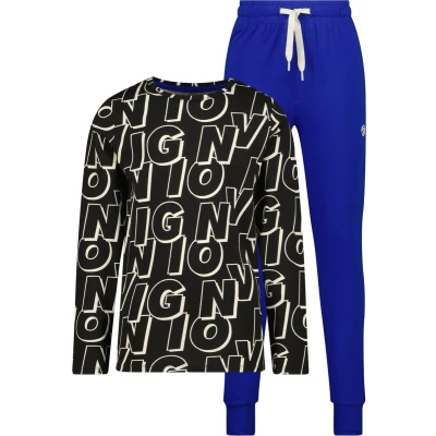 Afbeelding van Vingino Jongens Pyjama B 234 Wobani Deep Black Maat 128
