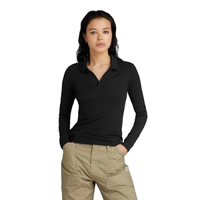 Afbeelding van G Star SLIM Poloshirt, Dames, Maat: XS, Dk black