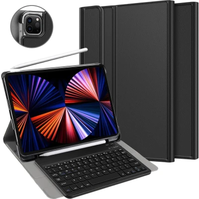 Afbeelding van Cazy iPad Pro 2021/2022 hoes met Toetsenbord 12.9 inch QWERTY Zwart