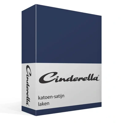 Afbeelding van Laken Cinderella Sundays Navy (Satijn) 240 x 260 cm (Lits jumeaux)
