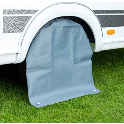 Afbeelding van Cartrend 10685 Caravan wielhoes XL wielbescherming bandenafdekking bandentas waterdicht, voor 15 tot 17 inch bandenmaat