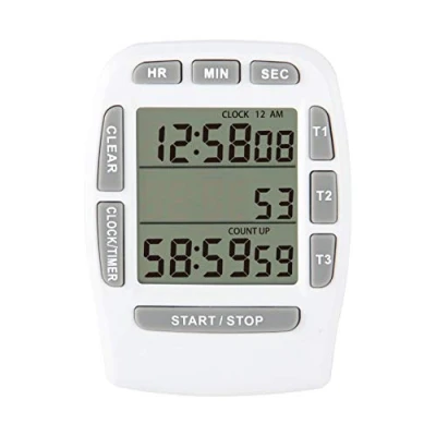Afbeelding van Runleader kookwekker, baktimer, digitale kookwekker met aftellende/optellende timer magnetische achterkant (RL KT001 WHITE)