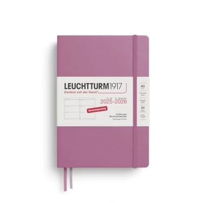 Afbeelding van LEUCHTTURM1917 372628 weekkalender medium (A5) 2026, 18 maanden 07.2025 12.2026, hardcover, Dusty Rose, Duits