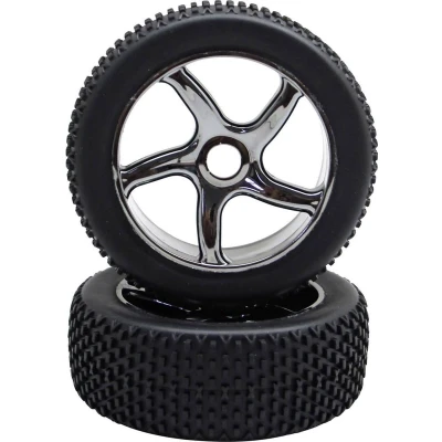 Afbeelding van Reely 1:8 Buggy Complete wielen Multipin 5 spaaks Titaan 2 stuk(s)