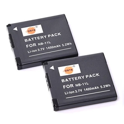 Afbeelding van DSTE NB 11L 11LH oplaadbare Li ion batterij (2 pack) Compatibel met Canon PowerShot A3500 A4000 A2300 A2400 A2500 A2600 A3400