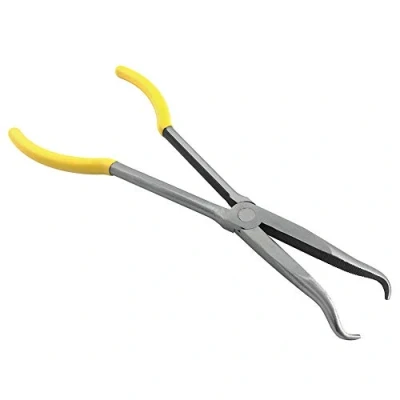 Afbeelding van QWORK® lange bektang, bougietang, punttang met ringpunt, 280mm