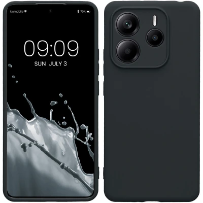 Afbeelding van kwmobile telefoonhoesje geschikt voor Xiaomi Redmi Note 14 5G Hoesje smartphone Precisie camera uitsnede In bosbesblauw