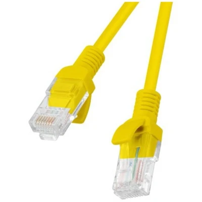 Afbeelding van Stevige UTP netwerkkabel categorie 5e Lanberg PCU5 20CC 0200 Y Geel 2 m