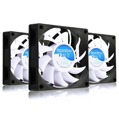Afbeelding van AABCOOLING Super Silent Fan 7 and Efficient 70mm with 4 Anti vibration Pads Value Pack 3 Pieces, 12V Fan, Case Computer PC 17,3 dB(A)