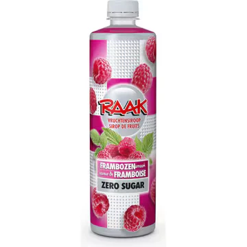 Afbeelding van Raak Vruchtensiroop Frambozen Zero Sugar 75 cl