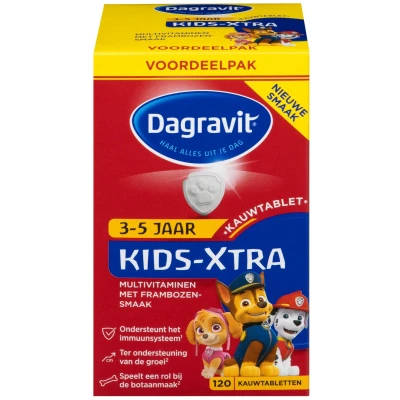 Afbeelding van Dagravit Kids Extra Kauwtabletten 3/5 jaar 120 stuks