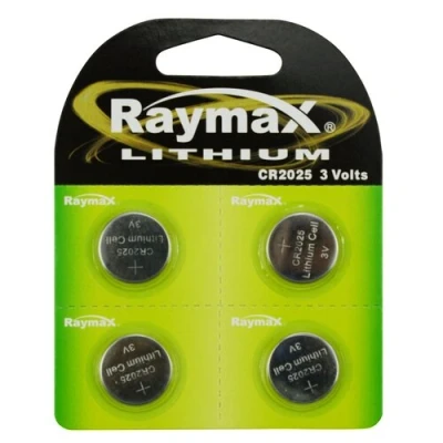 Afbeelding van Raymax Lithium 3V Knoopcel CR2025 4 stuks