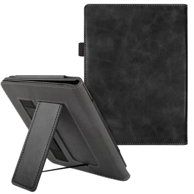 Afbeelding van Kobo Clara HD Hoes: iMoshion Stand Bookcase Sleepcover met strap Zwart Kunstleder E Reader Hoezen
