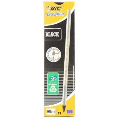 Afbeelding van BIC Evolution Black HB Grafiet Potloden Doos van 12 Stuks