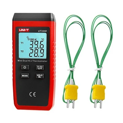 Afbeelding van Spmall UT320D Mini Contact Type Thermometer Dual channel K/J Thermokoppeltemperatuurmeter met LCD Backlight