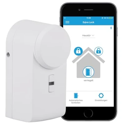 Afbeelding van eqiva Bluetooth slimme deurslotaandrijving, wit, 142950A0, 5,6 x 5,2 11,4 cm