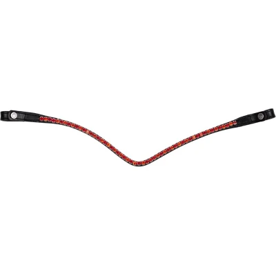 Afbeelding van Montar Fair Frontriem Red crystal curved