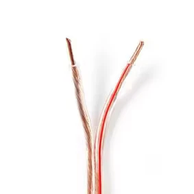 Afbeelding van Luidsprekerkabel op rol 100 meter (4 mm², 100% koper, Transparant)