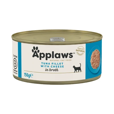 Afbeelding van Applaws natvoeding Tonijnfilet en Kaas 156 gr. per 24 stuks