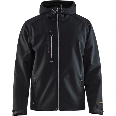 Afbeelding van Blaklader Softshell Jack 4949 2517 Mannen Zwart/Zilver XS
