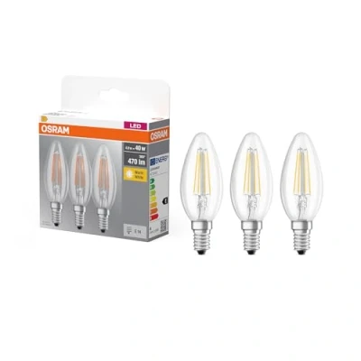 Afbeelding van Osram Led retrofit classic b 4w/827 230v e14 pack de 3 pcs 4058075819313