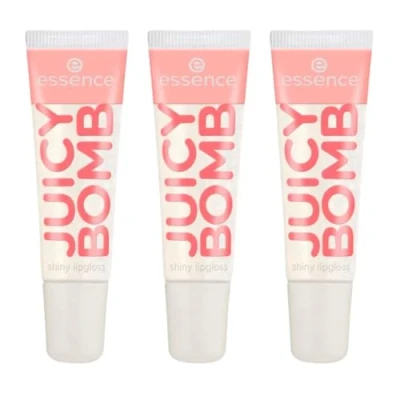 Afbeelding van Essence Juicy Bomb Glanzende lipgloss, nr. 101, Transparent, glanzend, stralend fris, glinsterend, veganistisch, zonder alcohol, parabenen, microplastic deeltjes, set van 3 stuks (3 x 10