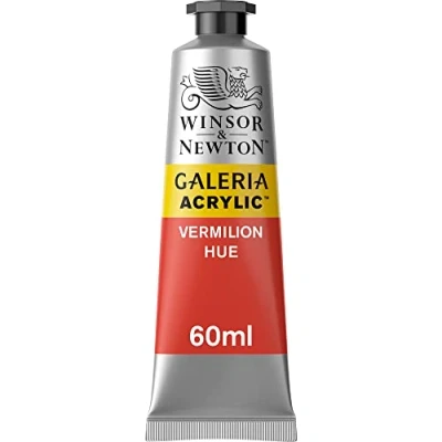 Afbeelding van Winsor &amp; Newton 2120682 Galeria acrylverf, hoge pigmentatie, lichtecht en verouderingsbestendig, romige vloeiende consistentie 60ml Tube, Vermilion Hue