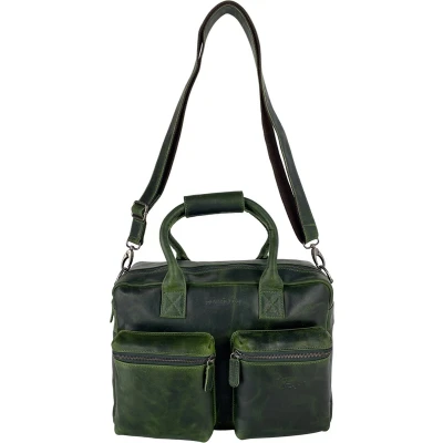 Afbeelding van Schoudertas Groen Laptoptas Cowboysbag Grote Tas Werktas Schooltas Leer Handtas