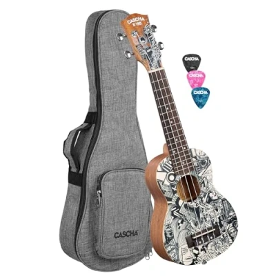 Afbeelding van Cascha HH 2601 Sopran Art Series Sketch sopraan ukelele set