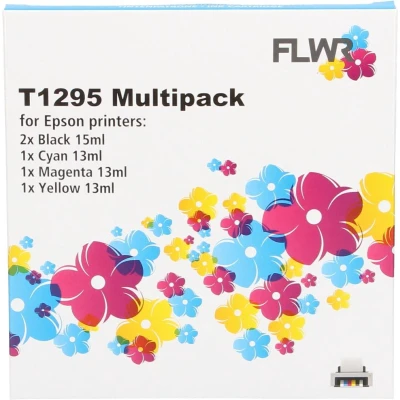 Afbeelding van FLWR Inktcartridge / T1295 Multipack Zwart &amp; Kleur Geschikt voor Epson
