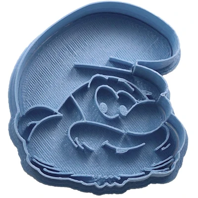 Afbeelding van cuticuter uitsteekvorm, motief Papa Smurp, blauw, 8 x 7 1,5 cm