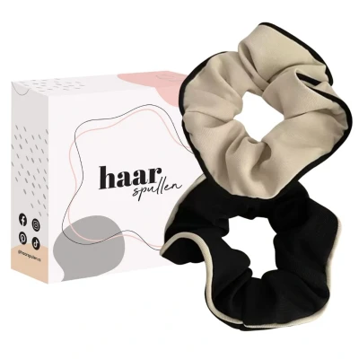 Afbeelding van Haarspullen Duo Chique Scrunchie Set Noir
