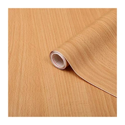 Afbeelding van d c fix Plakfolie, roodbeuken, houtlook, zelfklevende folie, waterdicht, realistische decoratie voor meubels, tafel, kast, deur, keukenfronten, meubelfolie, decoratiefolie, behang, 45 cm x 2 m