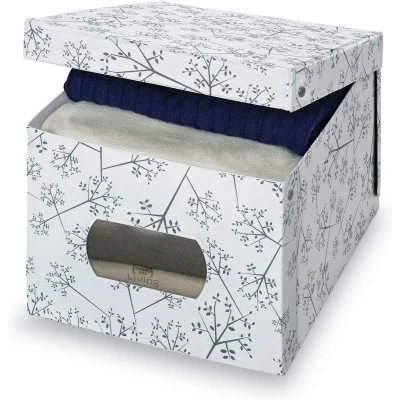 Afbeelding van Multi functionele Kist Domopak Living 916050 Wit Wit/Grijs Karton 42 x 50 31 cm