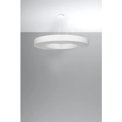 Afbeelding van Sollux Lighting SATURNO SL.0797 Cilindrische Hanglamp Wit 90cm E27