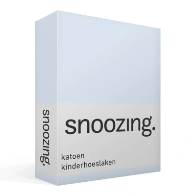 Afbeelding van Snoozing Katoen Kinderhoeslaken Ledikant 60x120 cm Hemel