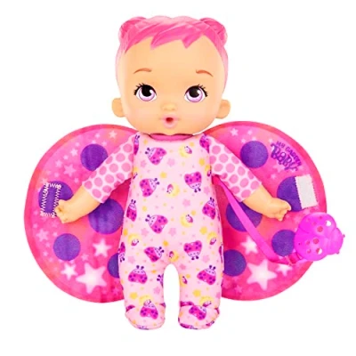 Afbeelding van Mattel My Garden baby Mijn eerste lieveheersbeestje, roze speelgoedpop met deken en fopspeen, cadeau vanaf 3 jaar (HPD09)