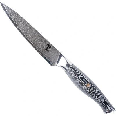 Afbeelding van Homizu Shimauma universeel keukenmes 13cm VG 10 damascus mes/G10