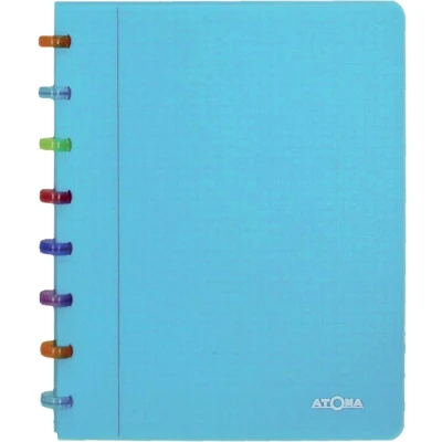 Afbeelding van Atoma Tutti Frutti schrift, ft A5, 144 bladzijden, commercieel geruit, transparant blauw schrift