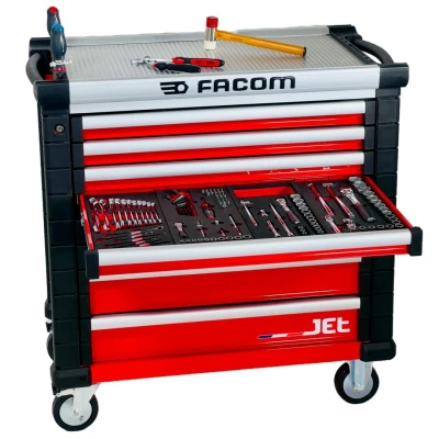 Afbeelding van Facom JETCMM215BNL Gereedschapswagen 8 laden M4A Foam met 6 gevulde Rood