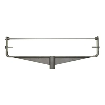 Afbeelding van ProDec PRFR011 15 inch gegoten aluminium zware dubbele arm verfroller frame met schroeffitting voor verlengpaal, inclusief keuze uit rolfittingen volledige breedte bar en eindpennen, zilver