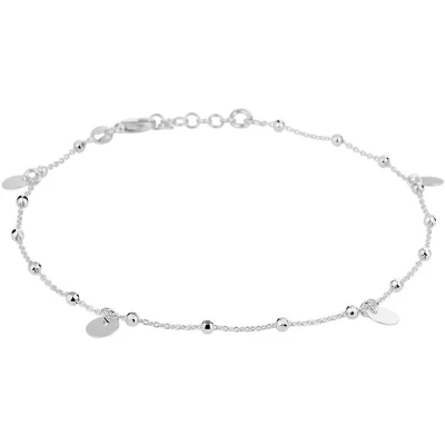 Afbeelding van Zilver Gerhodineerde Enkelbandje rondjes 2 1333296