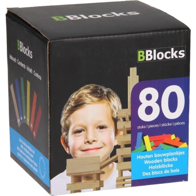 Afbeelding van BBlocks Bouwplankjes Kleur, 80dlg.
